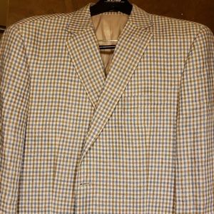 Peter Millar check linen sportcoat.  44r